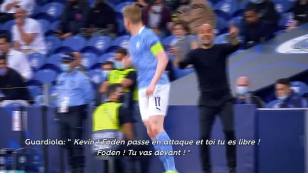 Les consignes de Pep Guardiola à Kevin De Bruyne Les consignes de Pep Guardiola à Kevin De Bruyne