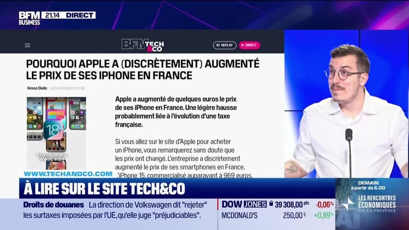 À lire sur le site Tech&Co : Pourquoi Apple a (discrètement) augmenté le prix de ses iPhone en France ?, par Sylvain Trinel - 04/07