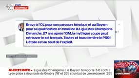 Le président de la République félicite l'OL pour "son parcours héroïque"