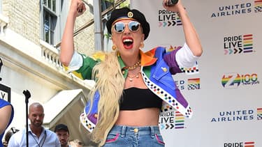 Lady Gaga à la Gay Pride à New York, le 28 juin 2019.