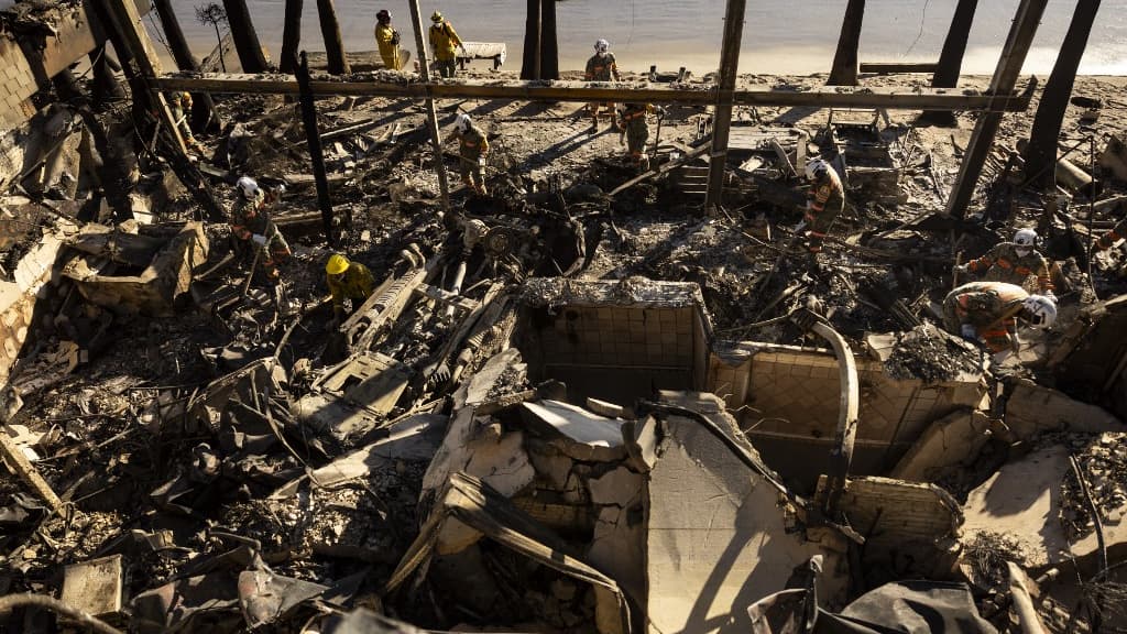 Les conséquences des incendies qui touchent Los Angeles, le 14 janvier 2025
