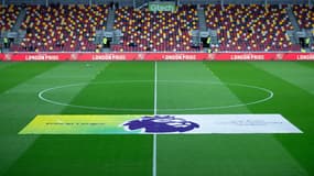 Le drapeau de la Premier League, le 18 novembre 2023