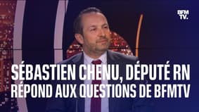 Sébastien Chenu, RN deputy from the North, answers questions from BFMTV