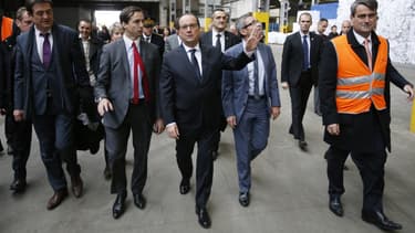 François Hollande se rendait ce mardi à La Courneuve, où il a visité l'usine de recyclage Paprec.