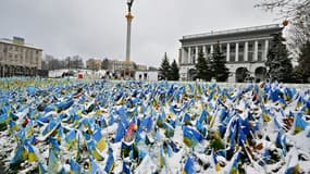 La place de l'Indépendance à Kiev, le 17 novembre 2022