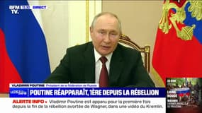 Vladimir Poutine apparaît pour la première fois depuis la rébellion avortée par Wagner, dans une vidéo du Kremlin