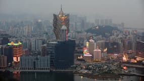 Vue du centre de la ville de Macao en Chine (image d'illustration)