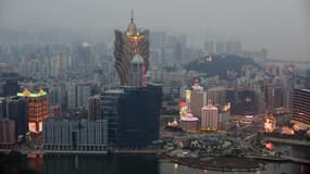 Vue du centre de la ville de Macao en Chine (image d'illustration)