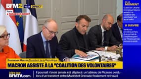 Les sanctions américaines et européennes devraient "clairement impacter le financement de l'effort de guerre en Russie", affirme Emmanuel Macron