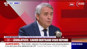 Xavier Bertrand: "Il n'y a pas de fatalité à avoir une cohabitation avec le Rassemblement national"