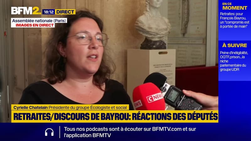 Retraites: pour Cyrielle Chatelain, François Bayrou 