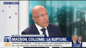 Démission de Collomb: "Il y a une défiance des forces de l'ordre à l'égard de leur ministre", affirme Éric CIotti