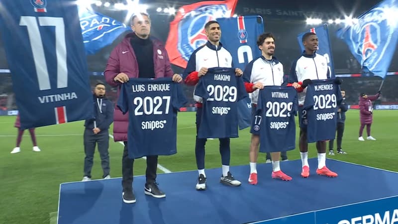 Luis Enrique, Vitinha, Nuno Mendes, Hakimi: les images des prolongations des Parisiens avant le choc PSG-Monaco