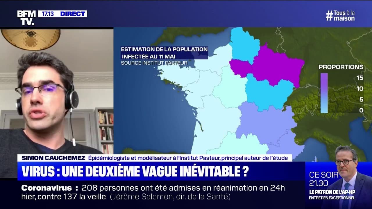 Coronavirus: selon l'épidémiologiste Simon Cauchemez, "il y a des zones en France où on est à bien moins de 6% d'immunisation de la population"