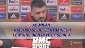 AC Milan : Gattuso se dit "l'entraîneur le moins bien payé de Serie A" (mais remercie les dirigeants)
