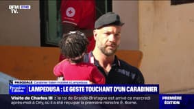 L'image du jour : Lampedusa, le geste touchant d'un carabinier - 21/09