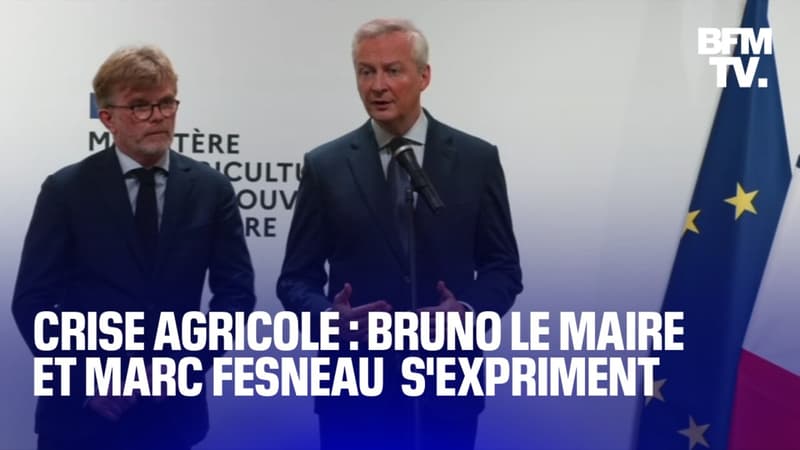 Crise agricole: le point de Bruno Le Maire et Marc Fesneau en intégralité