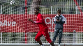 Paul Pogba à l'entraînement avec Monaco en octobre 2025
