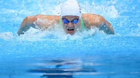 La Française Marie Wattel, lors des séries du 100 m papillon aux Jeux Olympiques, le 24 juillet 2021 à Tokyo