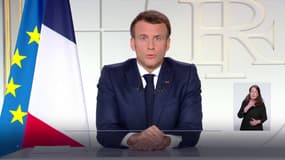 Emmanuel Macron lors de son allocution du 31 mars
