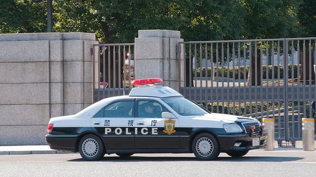 Un véhicule de police japonais - Image d'illustration