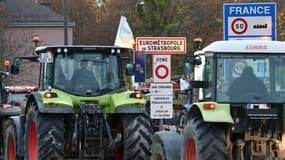 Une manifestation d'agriculteurs à Strasbourg le 28 novembre 2024