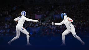 Marie-Florence Candassamy (à gauche) aux JO de Paris 2024, le 30 juillet 2024.