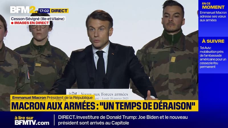 Lors de ses vSux aux armées, Emmanuel Macron dit 