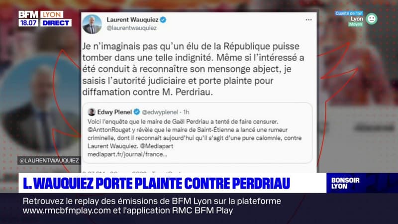 Laurent Wauquiez porte plainte contre Gaël Perdriau