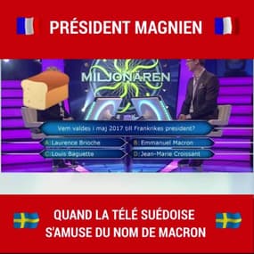 Quand la télévision suédoise s'amuse du nom de d'Emmanuel Macron