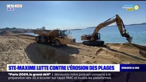 A Sainte-Maxime, début des travaux pour limiter l'érosion sur la plage de la Croisette