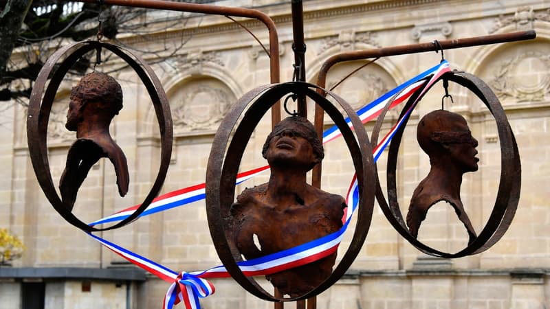 Sculpture mémorielle à Bordeaux, afin de rappeler le passé négrier de la ville