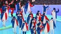 La délégation française lors de la cérémonie de clôture des Jeux olympiques de Pékin.