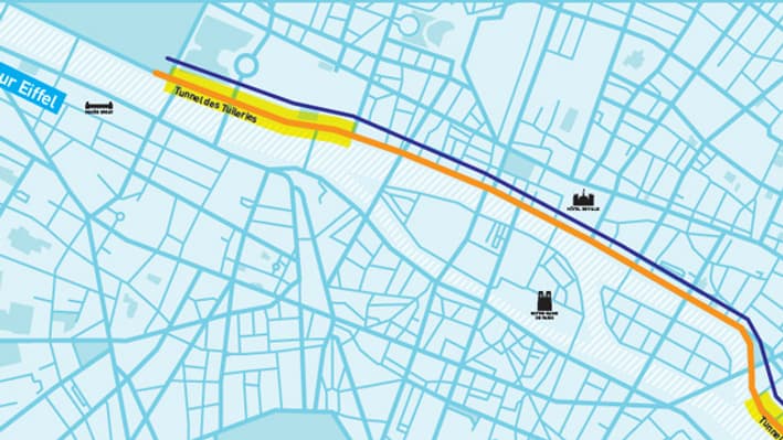 La Mairie de Paris a choisi de rendre aux seuls piétons et cyclistes 3,3km de voies sur berges rive droite.