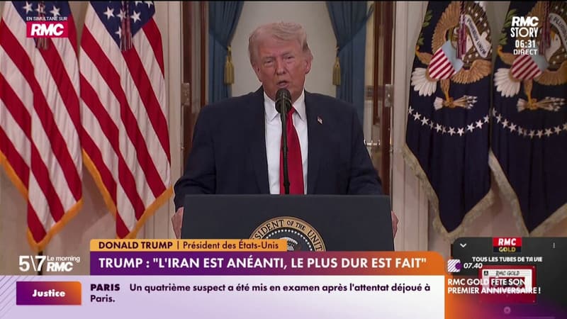 Trump : "l'Iran est anéanti, le plus dur est fait"