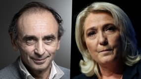 Éric Zemmour et Marine Le Pen.