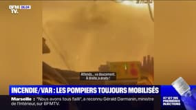 Incendies dans le Var: les pompiers filment leur traversée au cœur du brasier