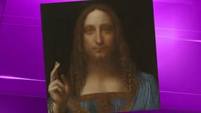 L'huile sur bois "Salvador Mundi", récemment reconnue par des experts comme une oeuvre de Léonard de Vinci.