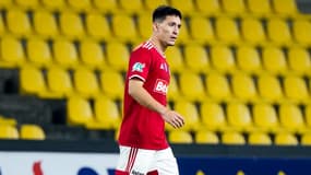 Martin Satriano face à Nantes en Coupe de France.