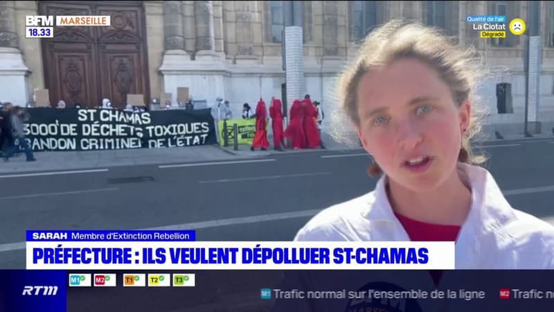 Déchets à Saint-Chamas: une action coup de poing menée par Extinction Rébellion devant la préfecture à Marseille