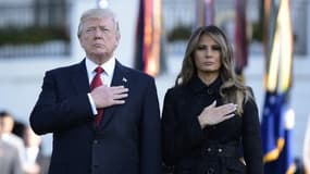 Le couple présidentiel a observé une minute de silence en hommage aux victimes du 11 septembre 2001
