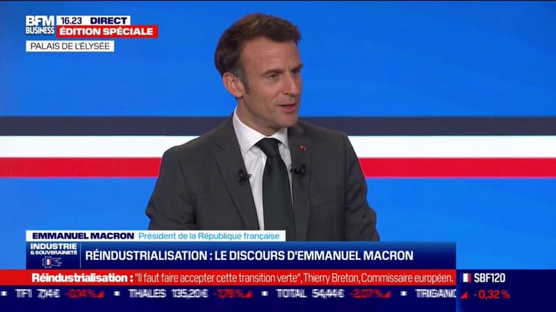 Réindustrialisation: le discours d'Emmanuel Macron