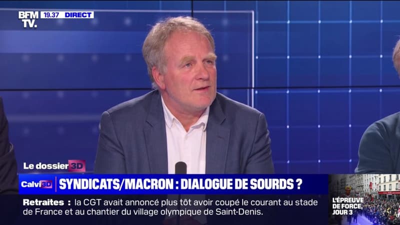 Pour François Hommeril (CFE-CGC), le silence d'Emmanuel Macron s'apparente à 