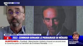 "Je pense qu'il fait une bêtise": Robert Ménard explique ne pas vouloir donner son parrainage à Éric Zemmour