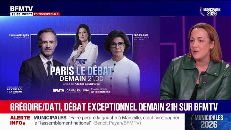 PARIS LE DÉBAT - Rachida Dati et Emmanuel Grégoire débattront sur BFMTV ce mercredi 18 mars à 21h