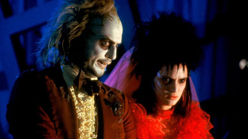 Michael Keaton et Winona Ryder, dans Beetlejuice, de Tim Burton, en 1988.