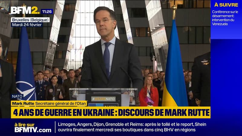 "L'Ukraine a besoin de munitions aujourd'hui, et tous les jours jusqu'à la fin des massacres", déclare le secrétaire général de l'Otan