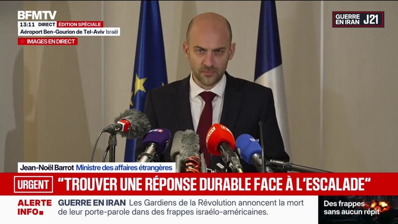 Jean-Noël Barrot condamne "la décision inadmissible et irresponsable du Hezbollah" qui s'est joint "aux agression iraniennes contre Israël"