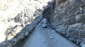 Le col d'Allos touché par un éboulement en 2021 (photo d'archives).