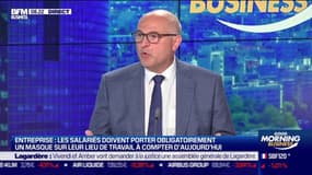 Laurent Pietraszewski (Ministère du Travail) : Les salariés des entreprises doivent porter obligatoirement un masque sur leur lieu de travail à compter d'aujourd'hui - 01/09